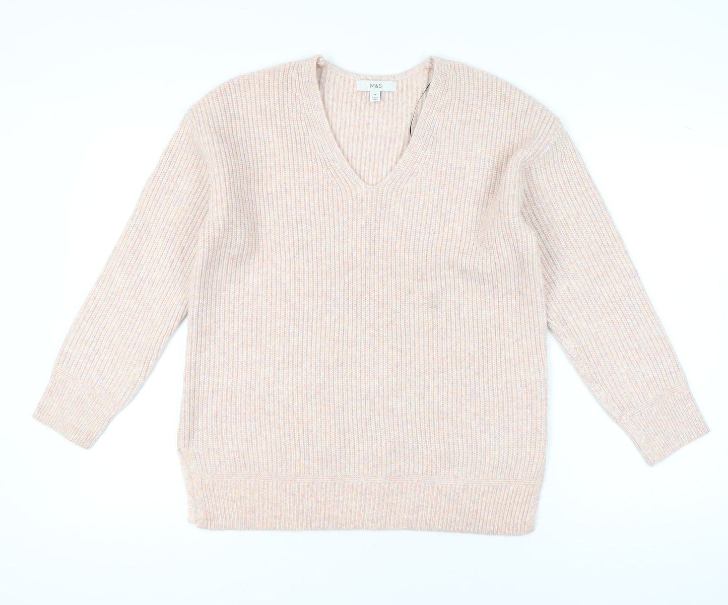 Womens UK Size M Marks and Spencer Beige Pullover Jumper