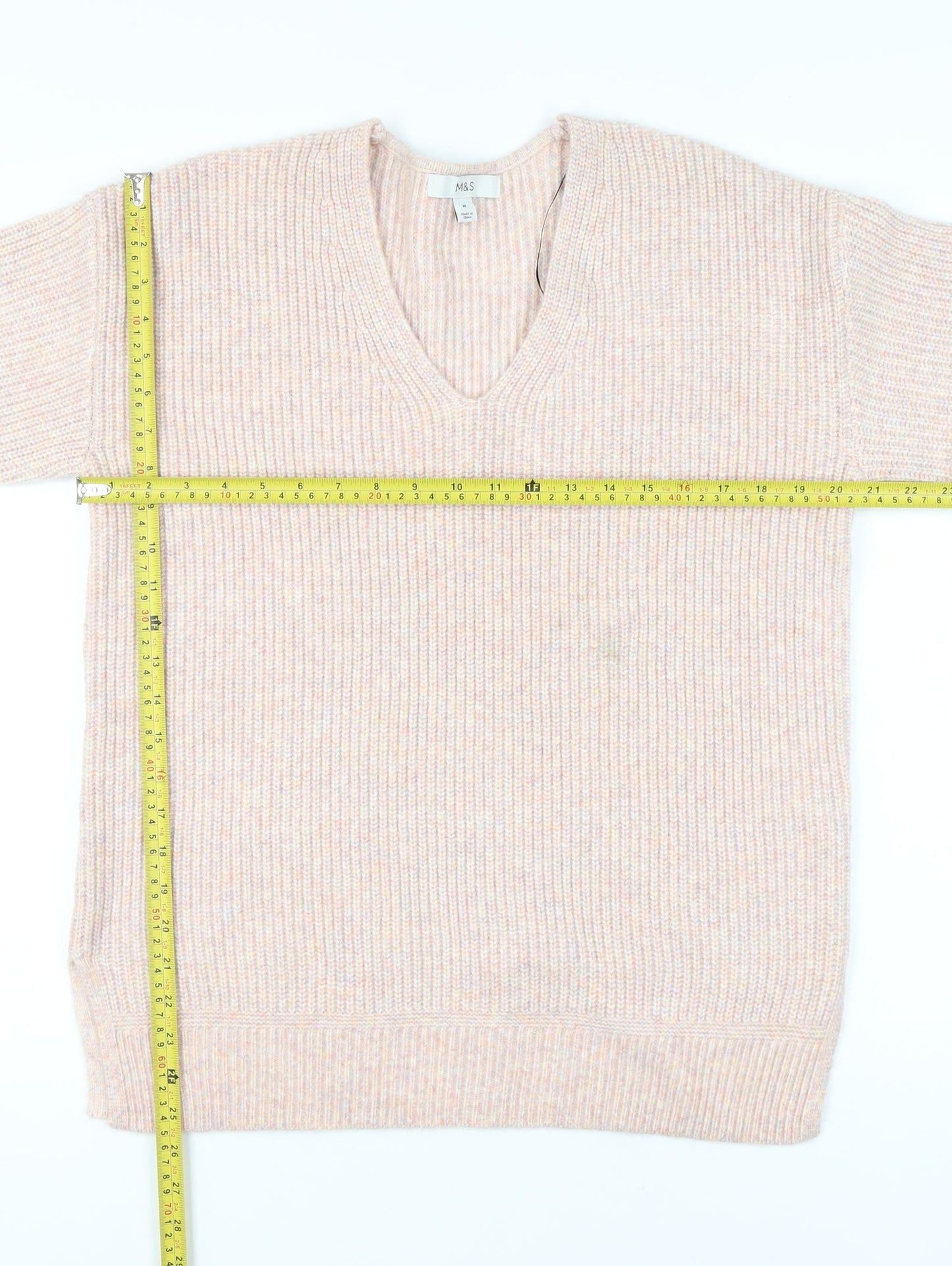 Womens UK Size M Marks and Spencer Beige Pullover Jumper