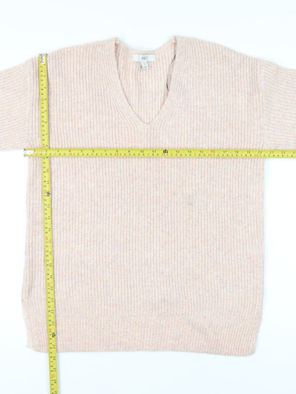 Womens UK Size M Marks and Spencer Beige Pullover Jumper
