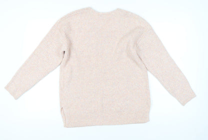 Womens UK Size M Marks and Spencer Beige Pullover Jumper