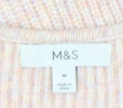 Womens UK Size M Marks and Spencer Beige Pullover Jumper