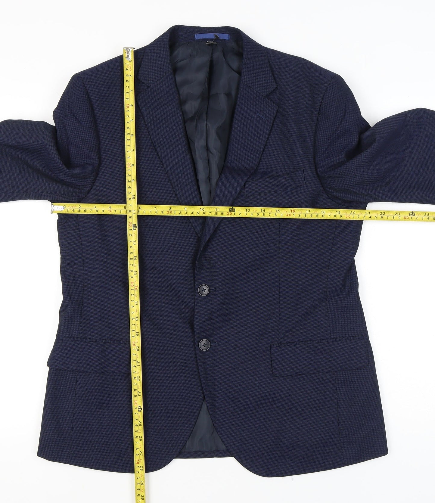 Mens UK Size 42 Marks and Spencer Regular Blue Suit Jacket