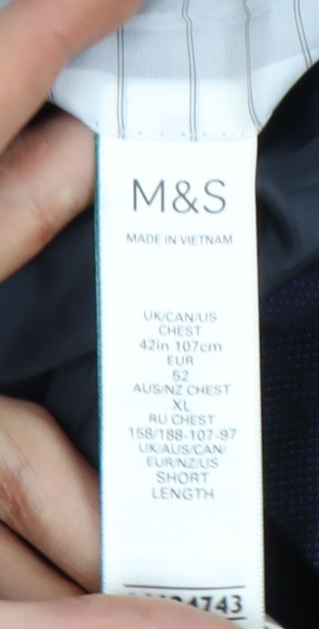 Mens UK Size 42 Marks and Spencer Regular Blue Suit Jacket