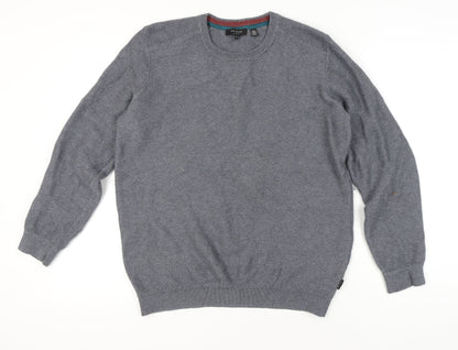 Ted Baker Men’s Grey Cotton Blend Crew Neck Jumper Size L