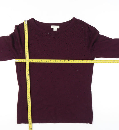 Womens UK Size 12 Monsoon Purple Pullover Jumper