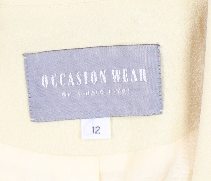 Ronald Joyce Occasion Wear Women's Ivory Blazer Jacket Size 12