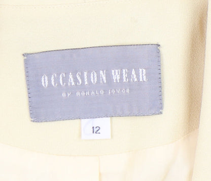Ronald Joyce Occasion Wear Women's Ivory Blazer Jacket Size 12
