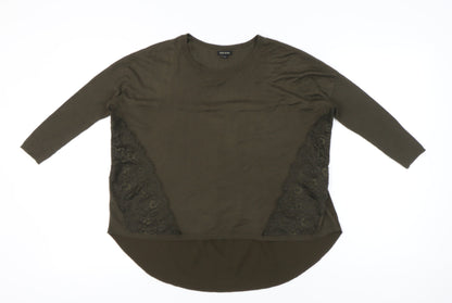 Womens UK Size 10 River Island Green Tunic Blouse