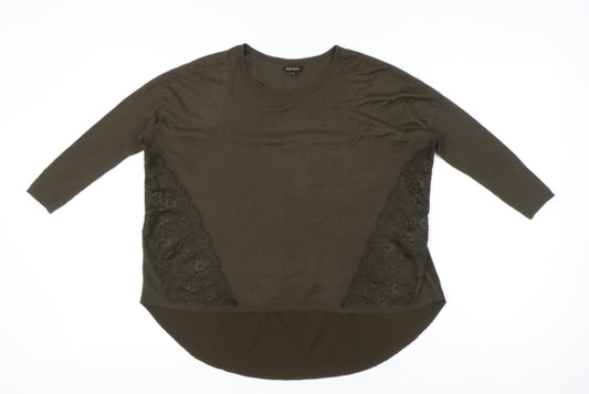Womens UK Size 10 River Island Green Tunic Blouse