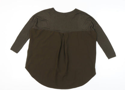 Womens UK Size 10 River Island Green Tunic Blouse