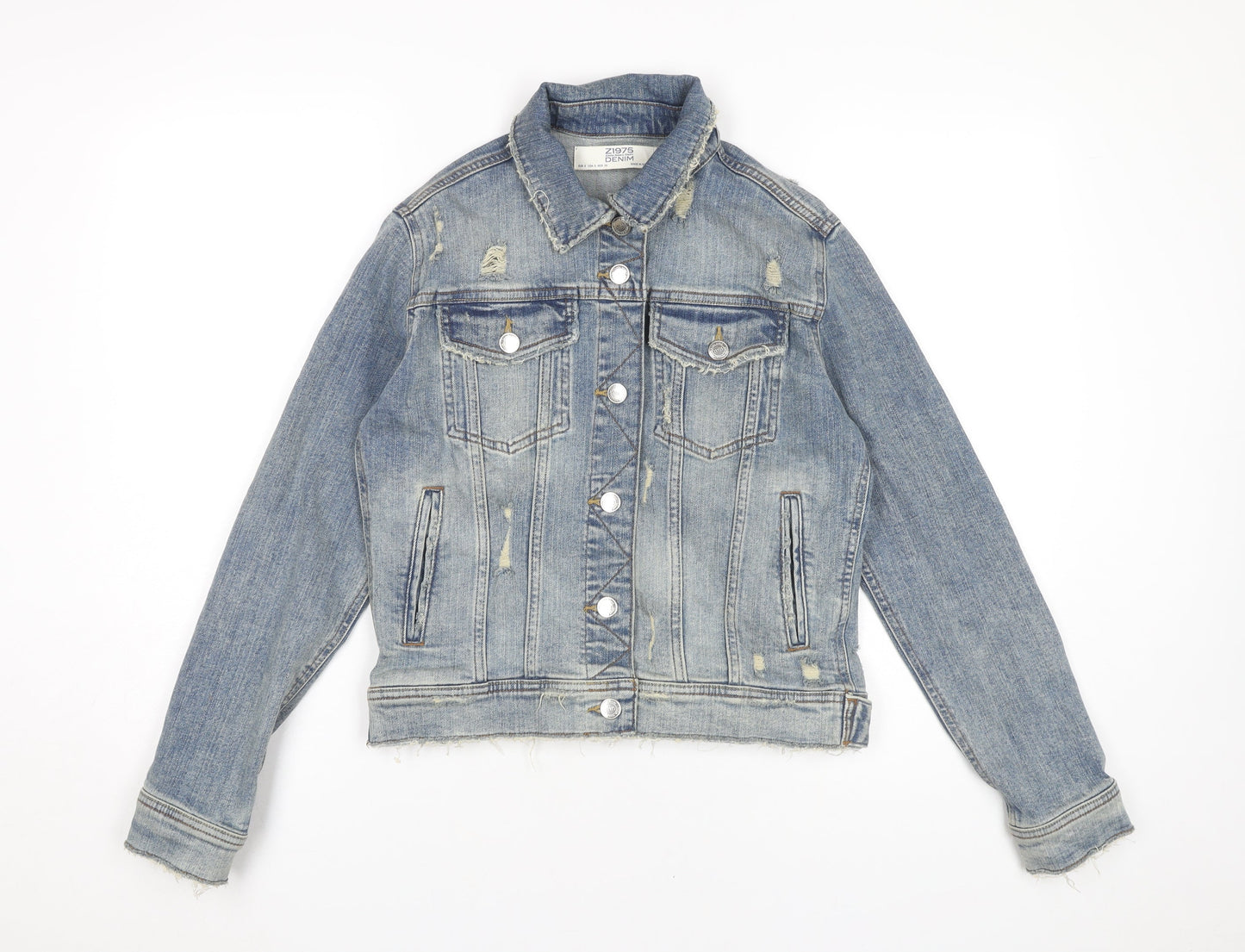 Womens UK Size 8 Zara Blue Basic Jacket