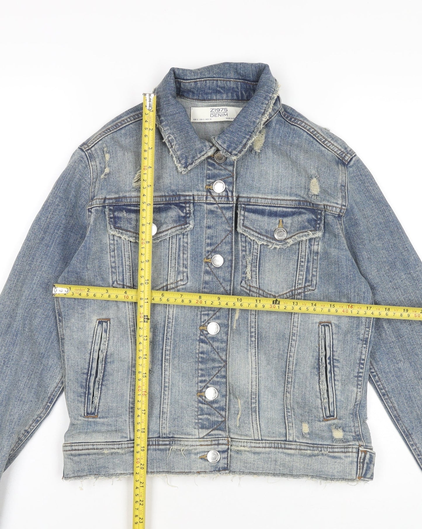 Womens UK Size 8 Zara Blue Basic Jacket