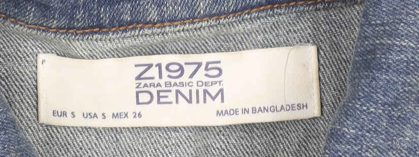 Womens UK Size 8 Zara Blue Basic Jacket