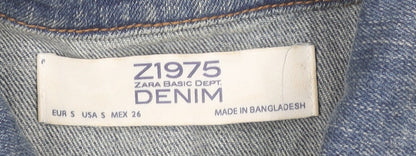 Womens UK Size 8 Zara Blue Basic Jacket