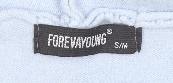 Forevayoung Women’s Blue Sequin Star Hoodie S Pullover Casual