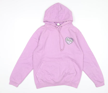 JustHoods Women’s Pink Pullover Hoodie S Dog Mama Embroidered Logo