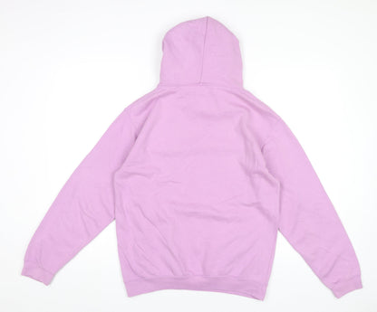 JustHoods Women’s Pink Pullover Hoodie S Dog Mama Embroidered Logo
