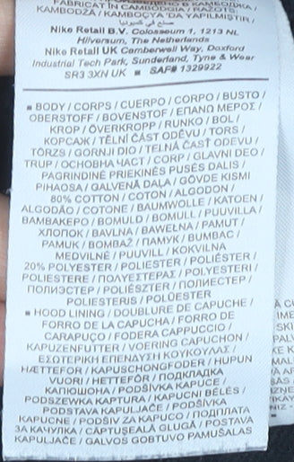 Nike Womens Black Pullover Hoodie S Regular Fit Sportswear