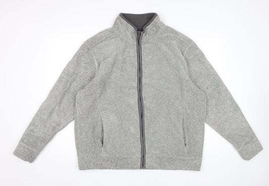 Arctic Storm Men’s Grey Fleece Full Zip Jacket Size L Kingston