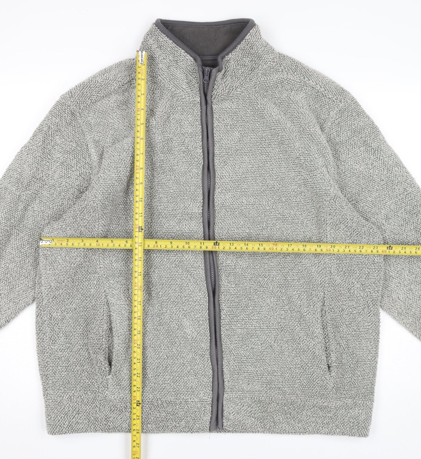 Arctic Storm Men’s Grey Fleece Full Zip Jacket Size L Kingston