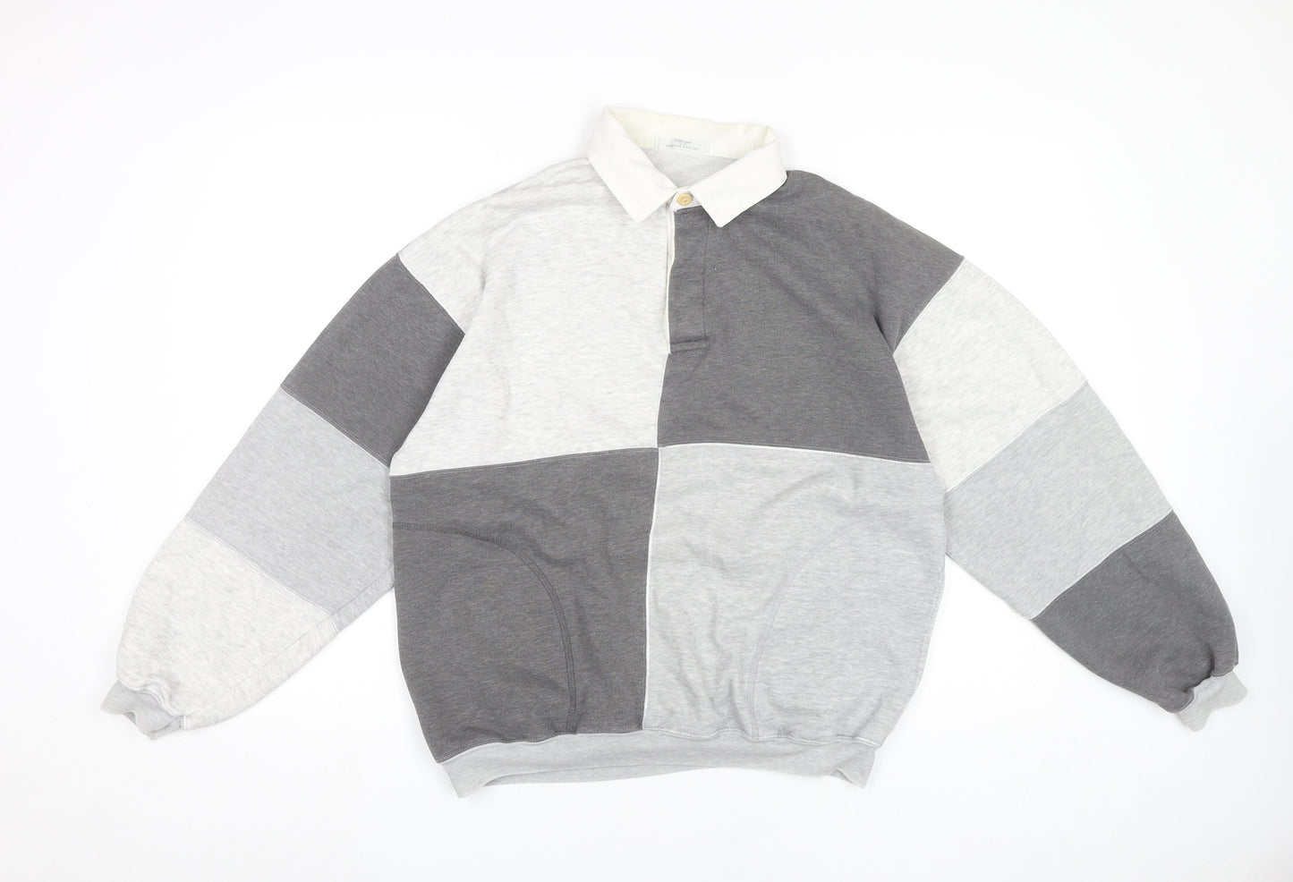 Marks and Spencer Women’s Grey Colourblock Sweatshirt Medium 38-40"
