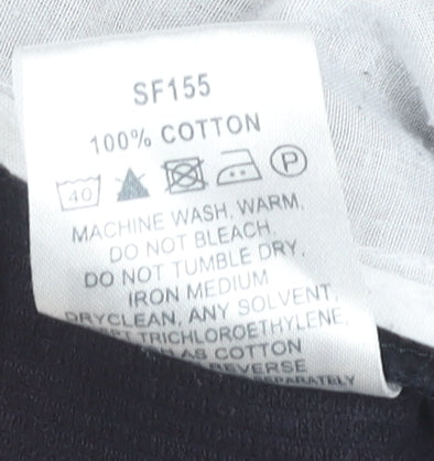 Premier Man Mens Black Corduroy Trousers XS 38in Waist Straight Leg