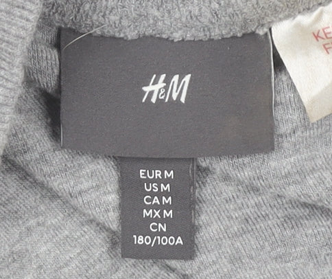 Mens UK Size M H&M Grey Pullover Sweatshirt