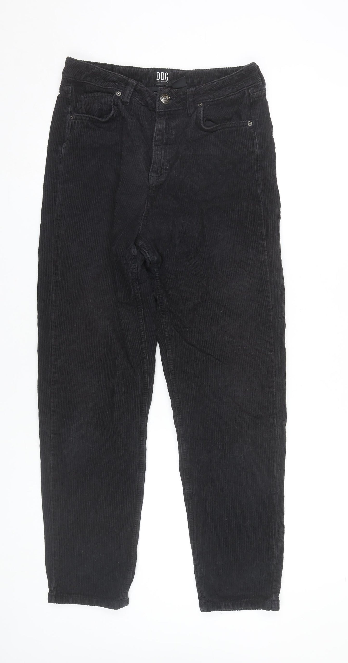BDG Urban Outfitters Women’s Black Corduroy Mom Trousers W21 L32