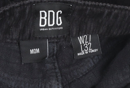 BDG Urban Outfitters Women’s Black Corduroy Mom Trousers W21 L32