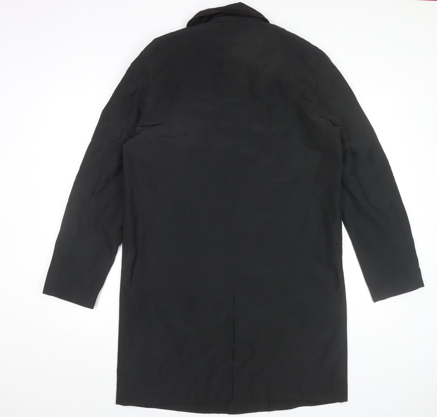 Womens UK Size M ASOS Black Overcoat