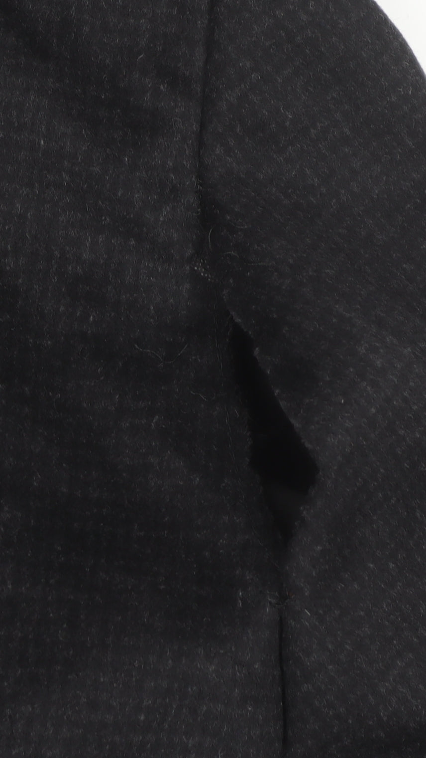 Mens UK Size M Marks and Spencer Black Overcoat