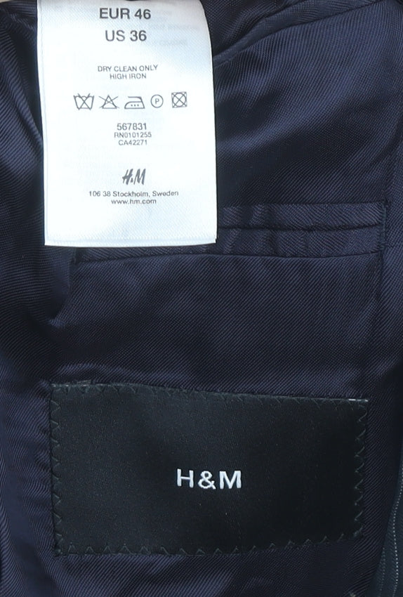 Mens UK Size 36 H&M Regular Grey Suit Jacket