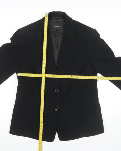 Jaeger Women's Black Size 14 Tailored Suit Jacket Blazer