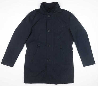 Mens UK Size M Marks and Spencer Blue Overcoat
