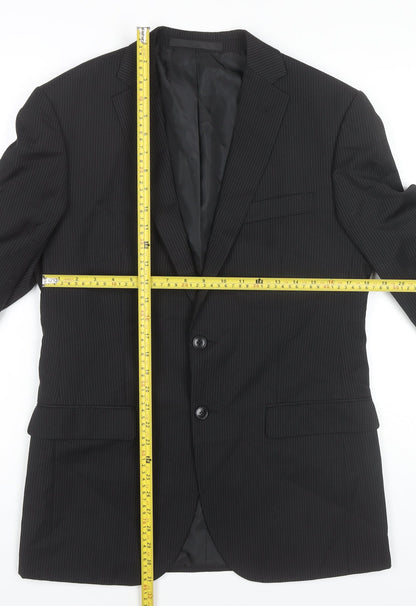 Marks and Spencer Men’s Black Wool Blend Pinstripe Blazer 38” M