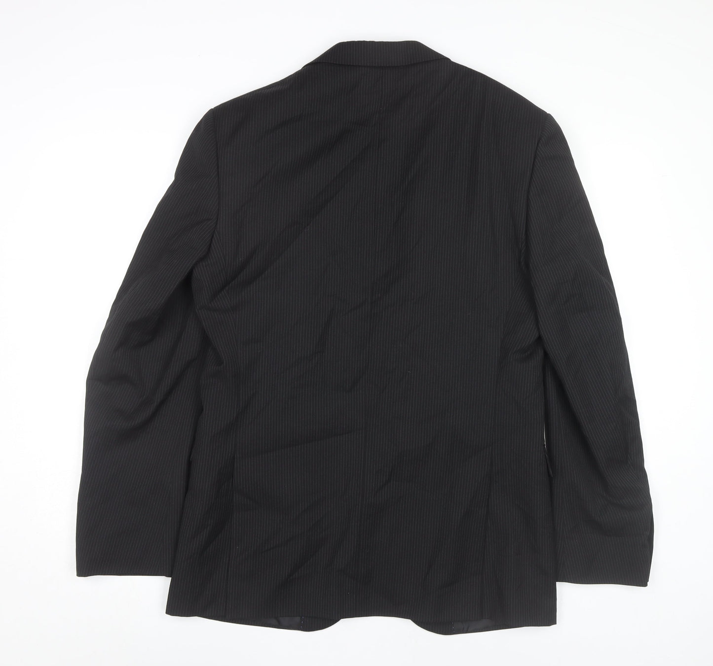 Marks and Spencer Men’s Black Wool Blend Pinstripe Blazer 38” M