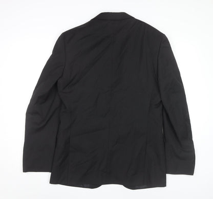 Marks and Spencer Men’s Black Wool Blend Pinstripe Blazer 38” M