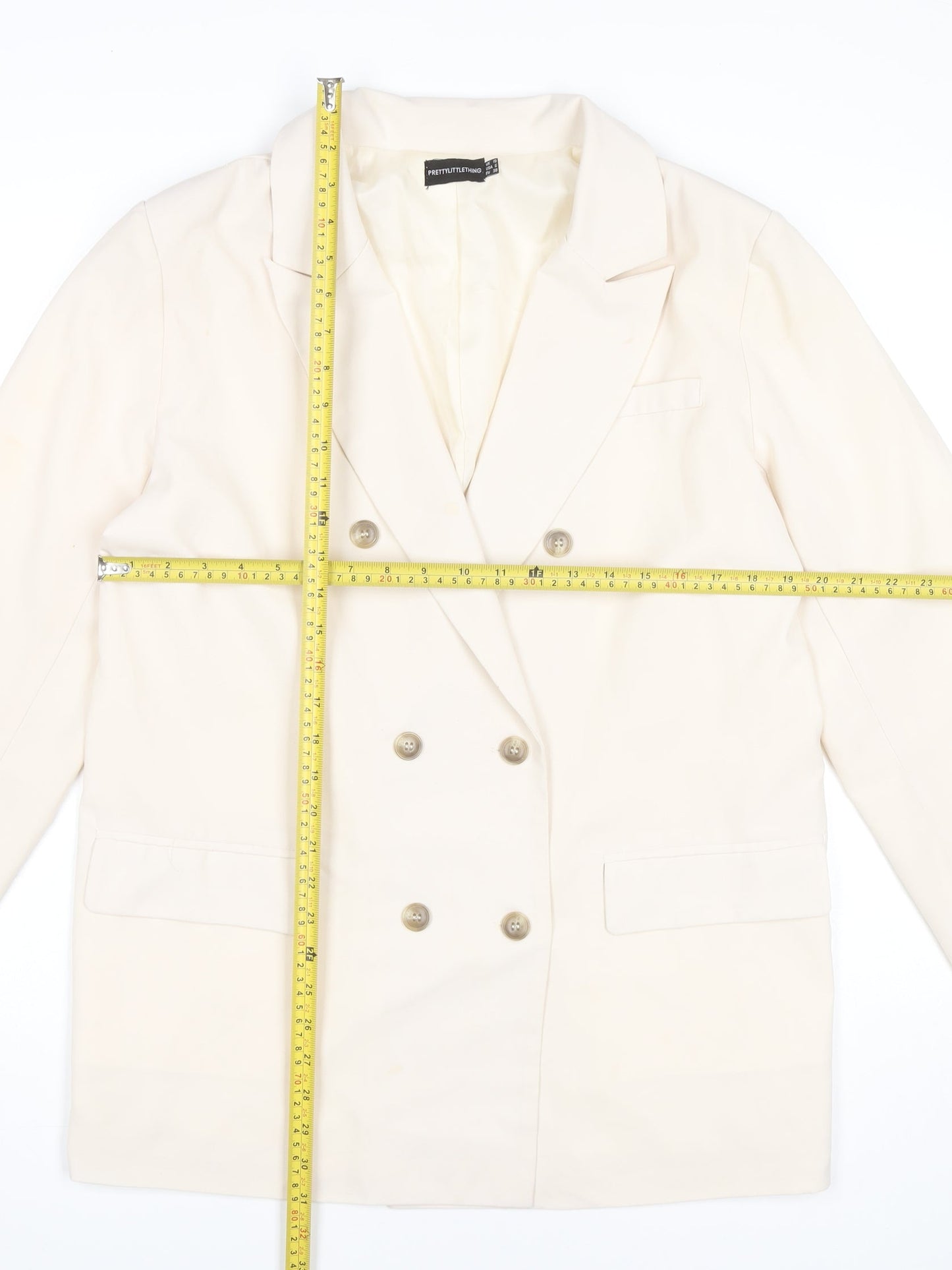 Womens UK Size 10 PRETTYLITTLETHING Ivory