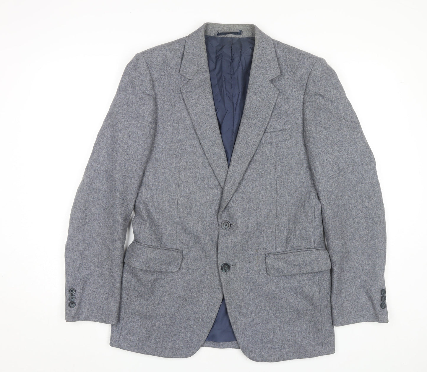 Philip Daniel Mens Grey Wool Blend Blazer Jacket 38in Chest