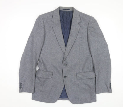 Philip Daniel Mens Grey Wool Blend Blazer Jacket 38in Chest