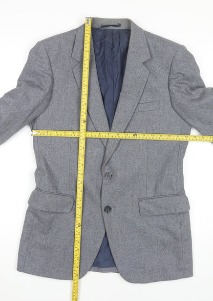 Philip Daniel Mens Grey Wool Blend Blazer Jacket 38in Chest