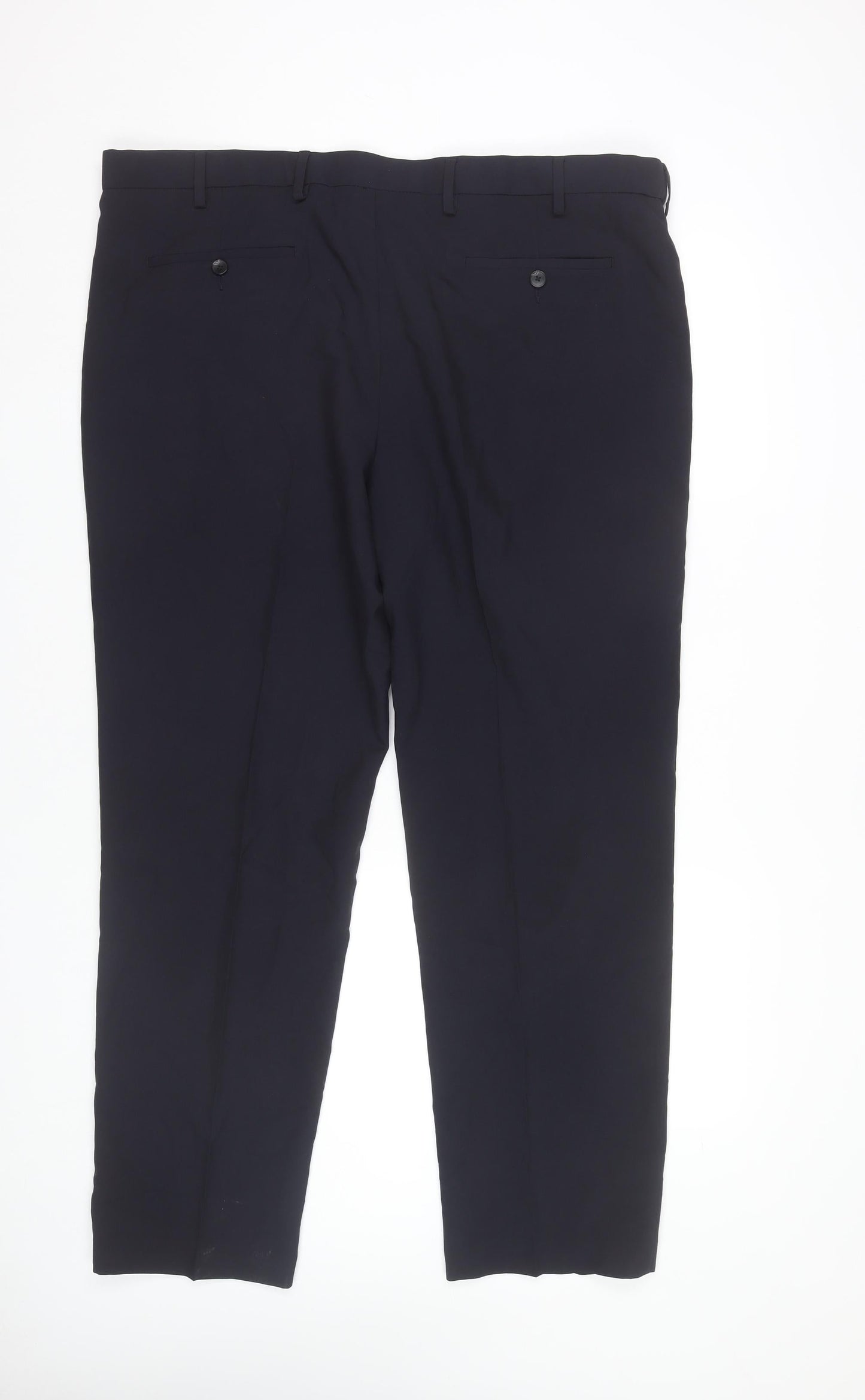 Marks and Spencer Men’s Navy Blue 42W 31L Regular Fit Dress Pants