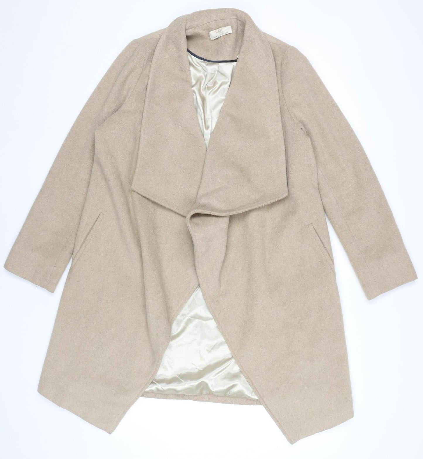 Womens UK Size 10 Wallis Beige Overcoat