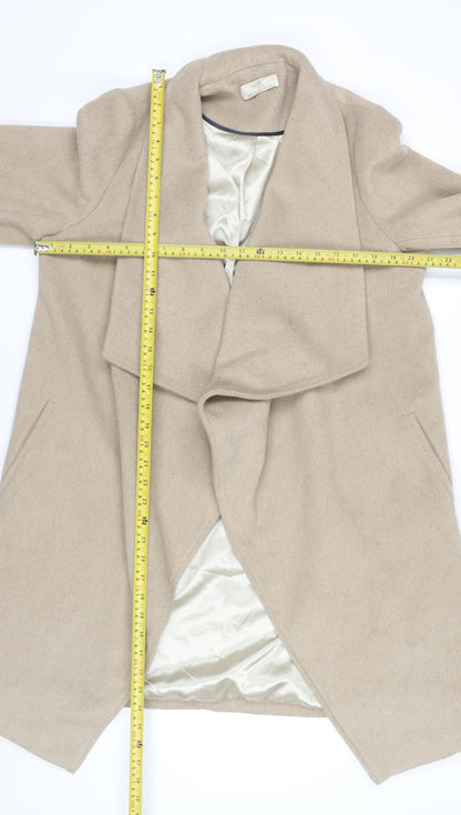 Womens UK Size 10 Wallis Beige Overcoat