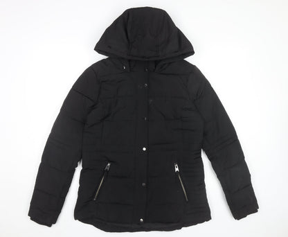 Womens UK Size S Wallis Black Puffer Jacket