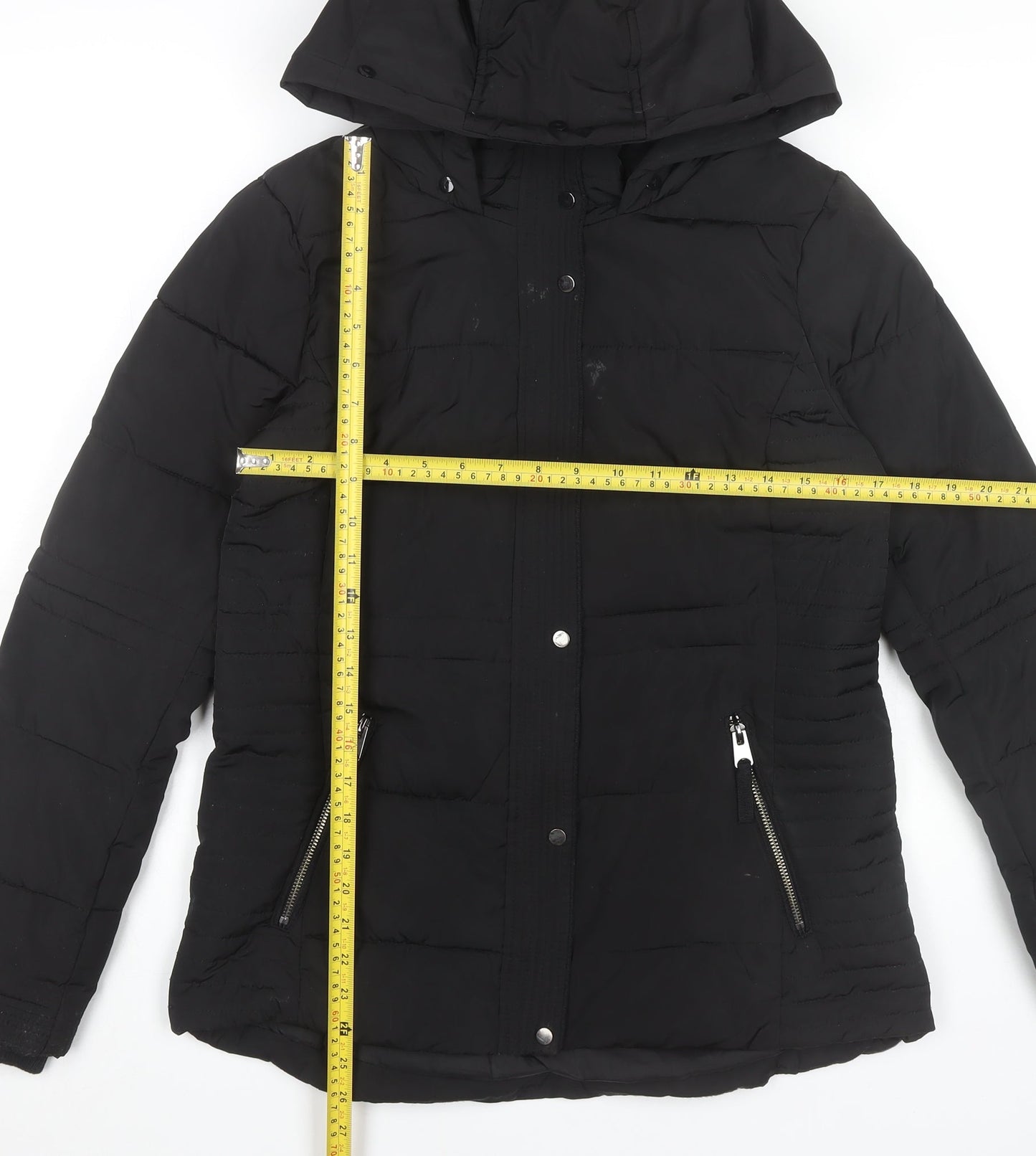 Womens UK Size S Wallis Black Puffer Jacket