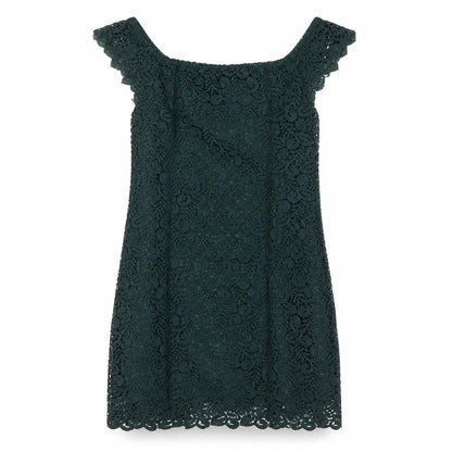 Mango Women’s Green Lace Off Shoulder Sheath Dress Size 8