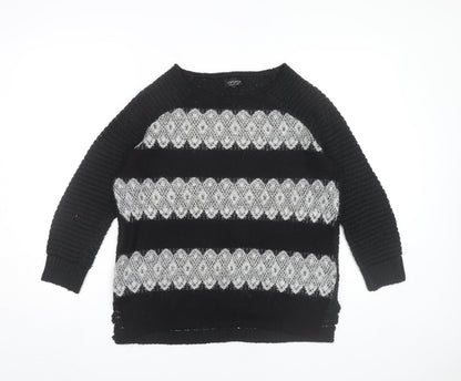 Womens UK Size 8 Topshop Black Pullover Jumper