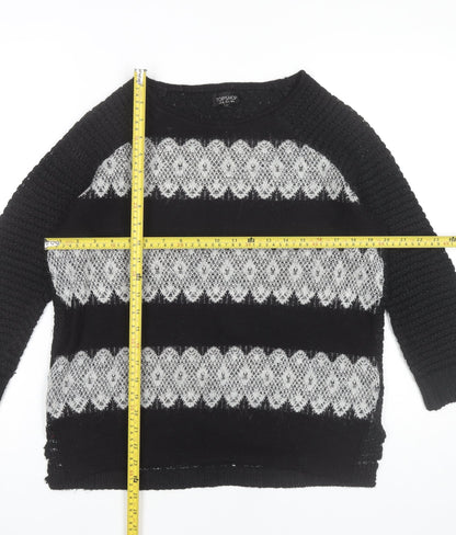 Womens UK Size 8 Topshop Black Pullover Jumper