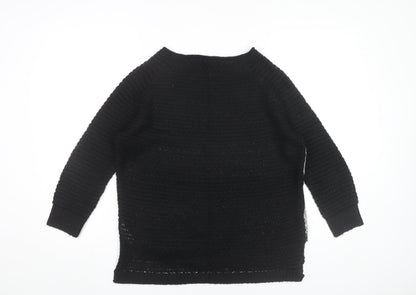 Womens UK Size 8 Topshop Black Pullover Jumper